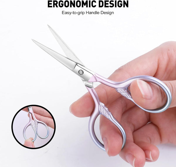 Personal Care Professional Beauty Tools (pink) Small scissors Facial hair removal and ear, nose and eyebrow, beard trimming Stainless steel fine