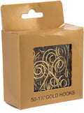 Kurt Adler Ornament Hook, 1.25-Inch, Gold, Set of 50 for Christmas