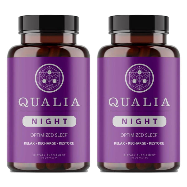 NEUROHACKER COLLECTIVE Qualia Night Sleep Aid | Non-Habit Forming | Science-Backed Supplement for Deep Refreshing Sleep | Melatonin-Free, Vegan,