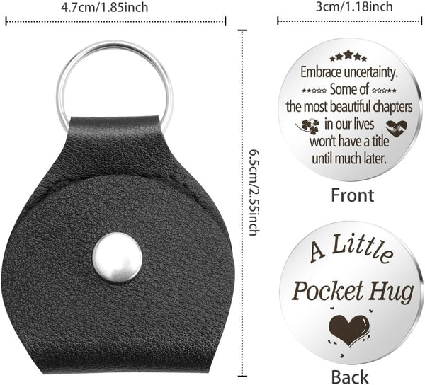 Hoosmoon Pocket Hug Token Keychain - Graduation & Birthday Gifts
