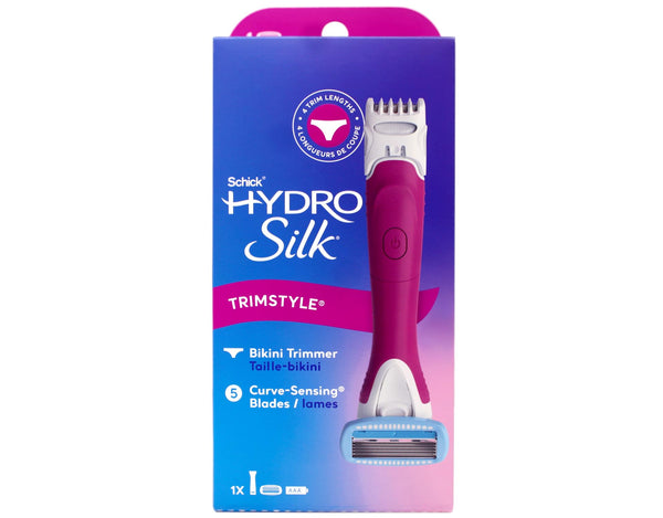 Schick Hydro Silk Trimstyle Razor with Bikini Trimmer for Women | 2-In-1 Bikini Razor for Women and Womens Trimmer for Pubic Hair, Includes 1