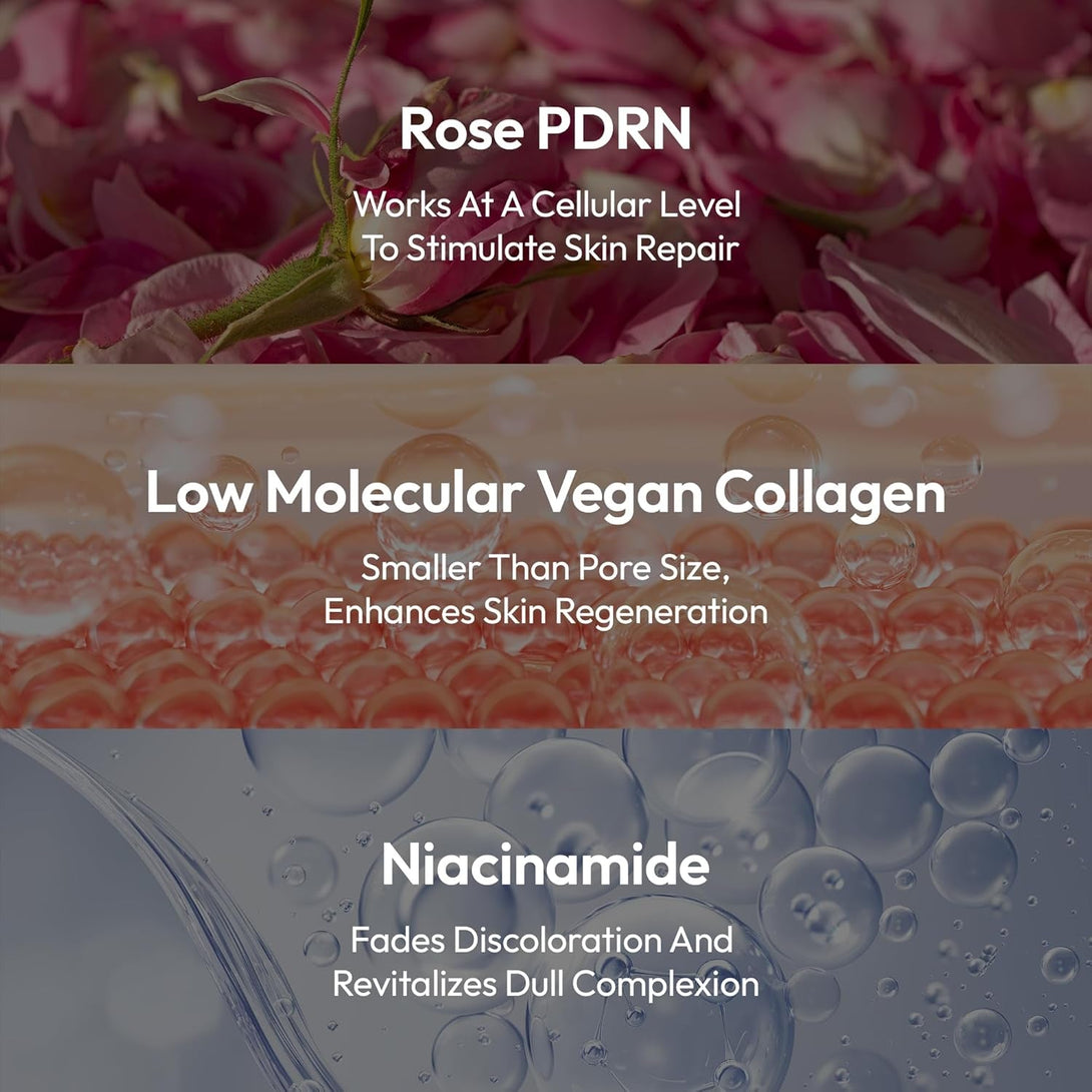 LAPCOS Deep Collagen Glass Skin Overnight Mask - Korean Skin Care Mask W/Rose PDRN, Vegan Collagen & Hydrogel Sheet - Hypoallergenic Firming Collagen Face Mask Sheets (4 Ea, 1.23 Oz)
