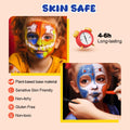 8 Color Face Painting Kits for Kids, Beesjuy Water Based Face Paint Kit, Makeup Kit Plant Ingredients Face Crayons, Painting Party for Adults&Kids