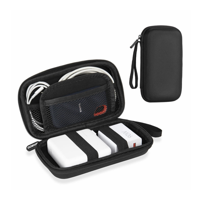 Ginsco Hard Shell Protection Case Electronic Accessories Organizer Pouch for MacBook Air/pro Adapter Chargers Cables Power Bank, for Sandisk