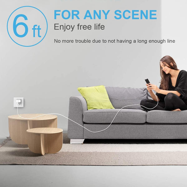 Iphone Fast Charger 3+3Pack 20W USB C Wall Charger with 6FT Fast Charging Cable Compatible with Iphone 14/13/12/11/Pro/Pro Max