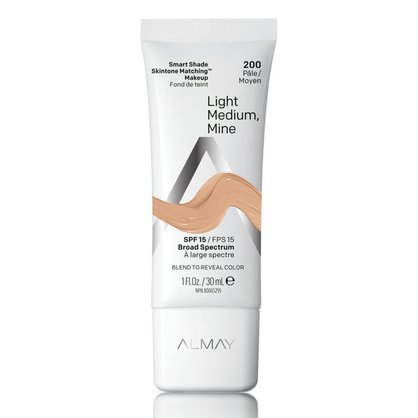 Almay Skintone Matching Foundation, Smart Shade Face Makeup, Hypoallergenic, Oil Free-Fragrance Free, Dermatologist Tested with SPF 15, Light,