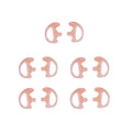 Two Way Radio Ear Mold Replacement Soft Silicone Ear Insert for Acoustic Coil Tube Earpiece (Carnation, 5 Pair Small)