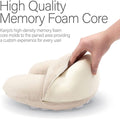 Kanjo Memory Foam Acupressure Neck Pillow - High Density Memory Foam Core - Travel Accessory Pillow - Relieves Neck Pain and Back Pain - Includes