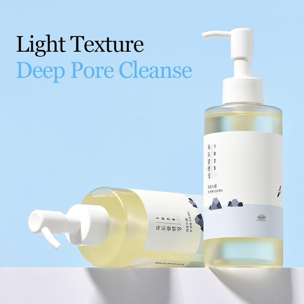 ROUND LAB 1025 Dokdo Cleansing Oil | Fresh and Light Oil Cleanser for All Skin Types, Amazing Blackhead Removal, Dissolve Impurities and Increase