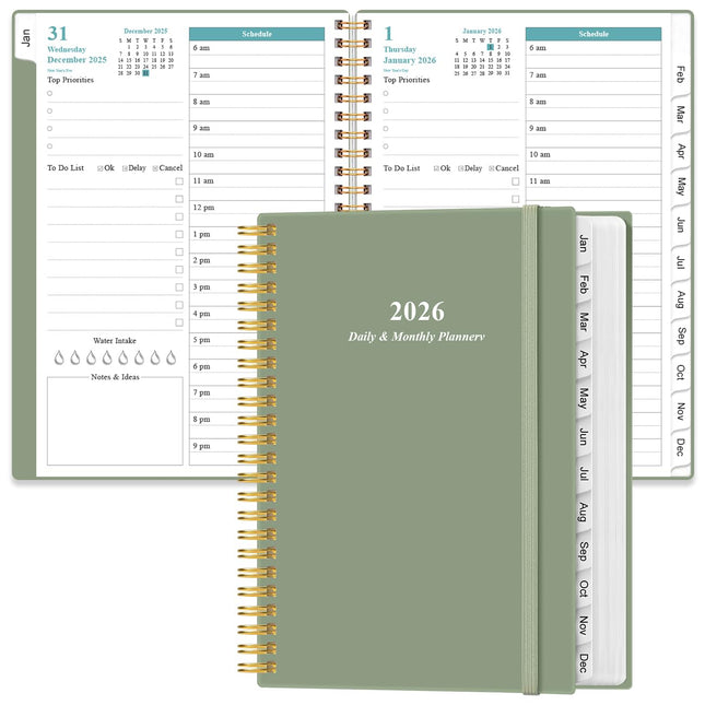 2025-2026 Daily & Monthly Planner - One Page per Day, Daily Planner 2025-2026 from Jul 2025 to Jun 2026, Planner 25-26 w