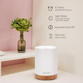 ASAKUKI 300ML Essential Oil Diffuser, Quiet 5-In-1 Premium Humidifier, Home Fragrance Aroma Diffuser with 7 LED Color Changing Light and Auto-Off
