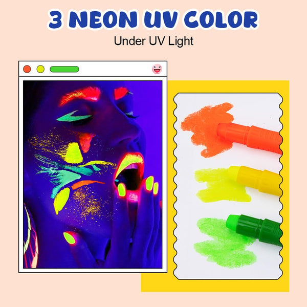 8 Color Face Painting Kits for Kids, Beesjuy Water Based Face Paint Kit, Makeup Kit Plant Ingredients Face Crayons, Painting Party for Adults&Kids