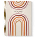 Softcover Trust the Journey 8.5" X 11" Motivational Spiral Health Journal/Notebook, 120 Daily Wellness Tracker Pages, Durable Gloss Laminated