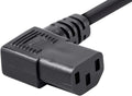 Monoprice 6Ft 14AWG Right Angle Power Cord Cable W/ 3 Conductor PC Power Connector Socket (C13/5-15P) - Black
