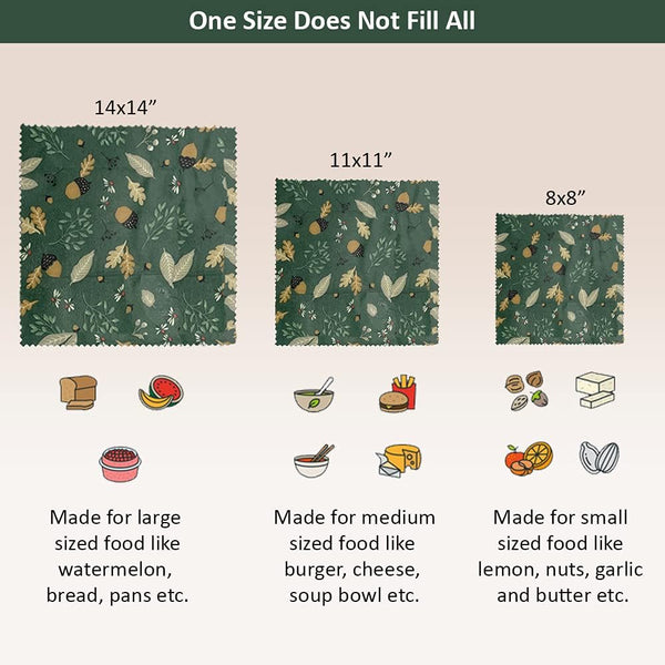 Reusable Beeswax Food Wrap- Silicone Stretch Lids - Reusable Produce Bags, Eco Friendly Food Storage, Dishwasher & Freezer Safe, Reusable Grocery