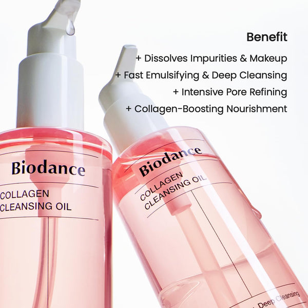BIODANCE Collagen Cleansing Oil, Facial Oil Cleanser, Gentle Makeup Remover without Clogging Pores, Removes Bleackhed and Whitehead for Sensitive
