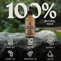 Striking Viking Beard Growth Oil with Biotin - 2 Fl Oz, 1 Pack, Sandalwood - Thickening, Conditioning Biotin Beard Growth Serum for Men with Argan