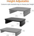 Amazon Basics Height Adjustable Monitor Stand Riser with Storage Organizer, Multifunctional Desk Accessories for Reduced Neck Strain - Fits