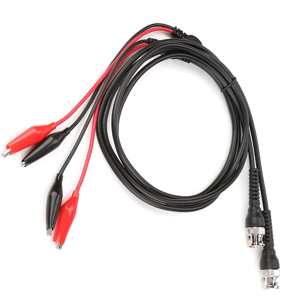Oumefar BNC Q9 to Crocodile Connector Double Alligator Clip 500V 50 Ohm Oscilloscope Mini Test Probe Cable Pack of 2 Test Jumpers Electrical Cable