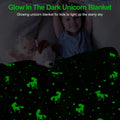 Unicorn Glow in the Dark Blanket for Girls/Kids Age 3-12, Soft Fleece Throw - 40"X60