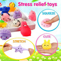 80Pcs Party Favors for Kids 4-8, Kawaii Squishies Mochi Squishy Toy Bulk Fidget Sensory Toys Birthday Gifts for Boys Girls Goodie Bag Christmas