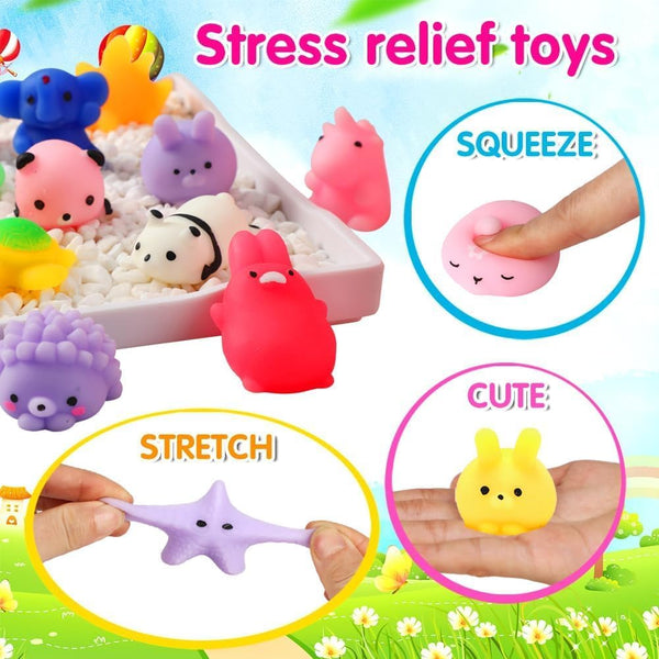 80Pcs Party Favors for Kids 4-8, Kawaii Squishies Mochi Squishy Toy Bulk Fidget Sensory Toys Birthday Gifts for Boys Girls Goodie Bag Christmas
