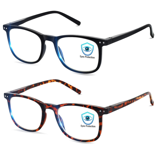Blue Light Blocking Glasses, Blue Blocker Computer Glasses for Men Women, anti Glare 400 UV & Eye Strain Fake Square Glasses