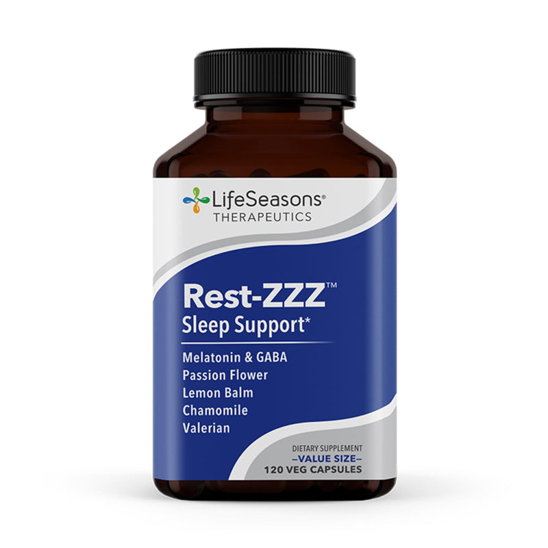 Lifeseasons Rest-Zzz - Natural Sleep Support Supplement - Fall Asleep & Stay Asleep - Calms Nervous System - Ease Muscle Tension & Restlessness -