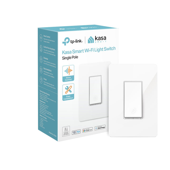 Kasa Smart Light Switch HS200, Single Pole, Needs Neutral Wire, 2.4Ghz Wi-Fi Light Switch Works with Alexa and Google Ho
