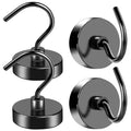 VNDUEEY 4 Pack 110 Lbs Magnetic Hooks Heavy Duty Neodymium Magnet Hook, Strong Magnetic Hooks for Hanging, Rust Proof Magnets with Hooks Magnetic