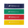 THERABAND Resistance Band Loop Set, Pack of 4, 12 Inch Band Loop Kit for Legs & Butt Workouts, Beginner to Advanced Levels for Exercise, Rehab,