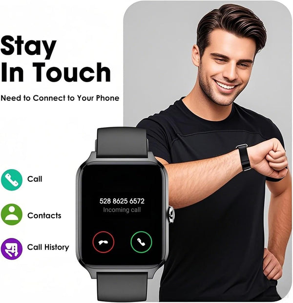Smart Watch No App/Phone Required,42mm Smartwatch for Women Men,Fitness Tracker Watch with Heart Rate Monitor,Sleep Tracker,Pedometer,Step