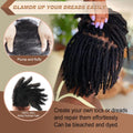 Premium Afro Kinky Bulk Human Hair 100%, Afro Kinkys Human Hair Bulk for Dreadlock Extensions, Repair Locs, Create Dreadlocks. Can Dye and Bleach,