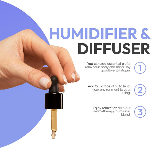 UFO Raindrop Humidifier Oil Diffuser - White - House Scent Essential Oil Desk Humidifier for Aromatherapy - Mushroom Desk Lamp Diffuser with