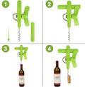 Home Kitchen Restaurant Safety Bottle Jar Wine Manual Can Opener&Bangrui Professional 4-in-1 Can Opener keeps smooth edges. With a corkscrew