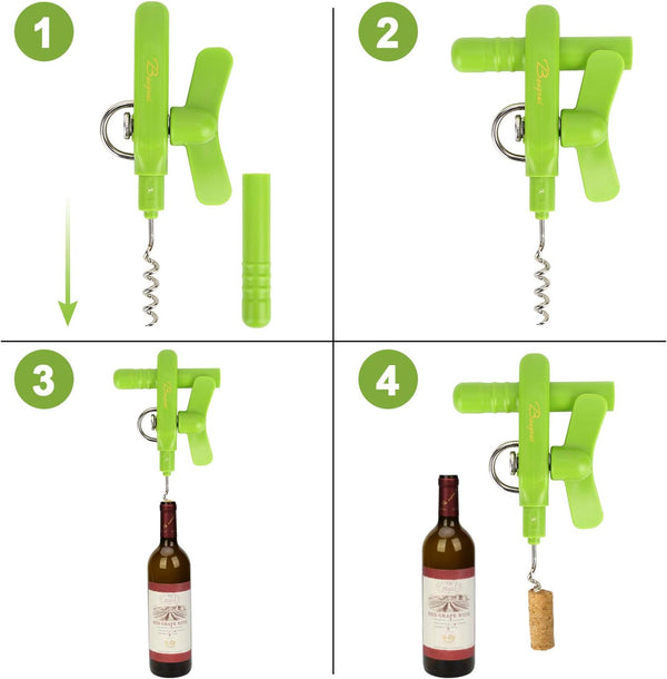 Home Kitchen Restaurant Safety Bottle Jar Wine Manual Can Opener&Bangrui Professional 4-in-1 Can Opener keeps smooth edges. With a corkscrew