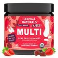 Llama Naturals Kids Multivitamin Gummies | Real Fruit, No Added Sugar Cane | Organic Vegan Toddler Whole Food Vitamins | Vitamin D, C & Beta