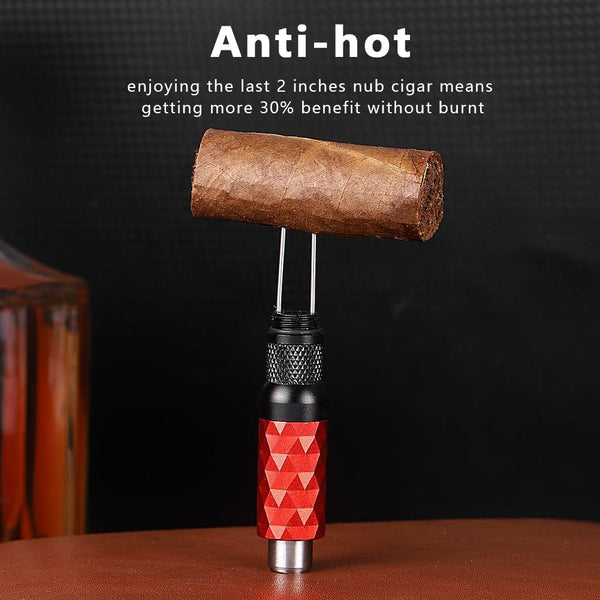 Cigar Punch Multitool 4-In-1 Cigar Draw Enhancer Tool, Twin Needle, Retractable and Screw Out Cigar Double End Punch-2 Size Blades Cigar Hole