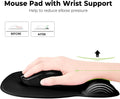 Eoocoo Ergonomic Mouse Pad with Wrist Support, Mousepad with Memory Foam Wrist Rest and Non-Slip Base for Computer, Cafe, Home & Office, 9.64 X