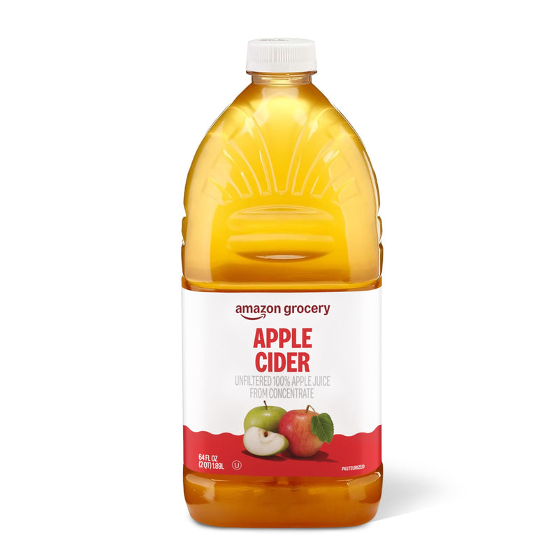 Amazon Brand - Happy Belly, Unfiltered Apple Cider from Concentrate, Bottle, 64 Fl Oz (Pack of 1)