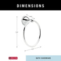 Delta Foundations (1-Pack) Hand Towel Holder Polished Chrome Towel Racks for Bathroom Wall round Towel Ring Holder for Bath Towel Hanger for
