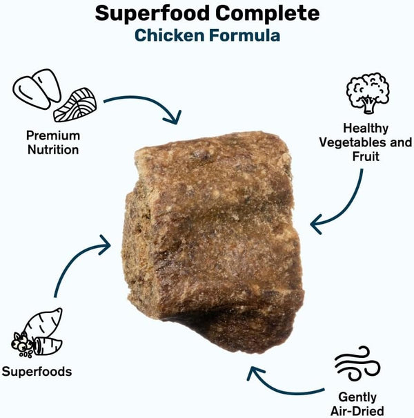 Superfood Complete, Air-Dried Adult Dog Food - High Protein, Zero Fillers, Superfood Nutrition by Katherine Heigl (24 Oz., Premium Chicken)
