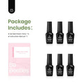 Beetles Spring Gel Nail Polish Set - 6 Colors Green Blue Glitter Gel Nail Polish Gel Soak off Uv Gel Polish Nail Art Manicure Gifts for Women