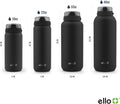 Ello Cooper 32Oz Stainless Steel Water Bottle with Straw and Carry Handle, Double Walled and Vacuum Insulated Metal, Leak Proof Locking Lid with