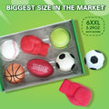 Bath Bombs for Kids, Extra Large Sports Bathbomb Set with 6 Sports Themes, All Natural Bath Bomb for Women and Men, Surpise inside Every Box of