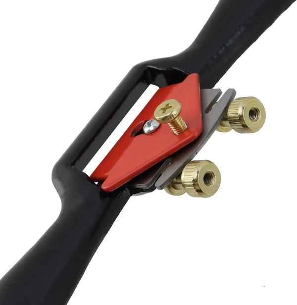 T Tulead Metal Spokeshave Adjustable Spoke Shave Woodworking Hand Cutting Tool with Blades