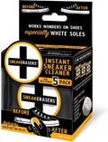 Sneakerasers Instant Sneaker Cleaner Sponge, Effective Shoe Cleaning for White Sneakers, Tennis Shoes - Pre-Moistened, Portable Shoe Cleaner,