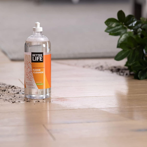 Better Life Floor Cleaner - Liquid Multipurpose Cleaner for Wood, Tile, Laminate, Vinyl, Bamboo - Hardwood Floor Cleaner for Mopping - Citrus
