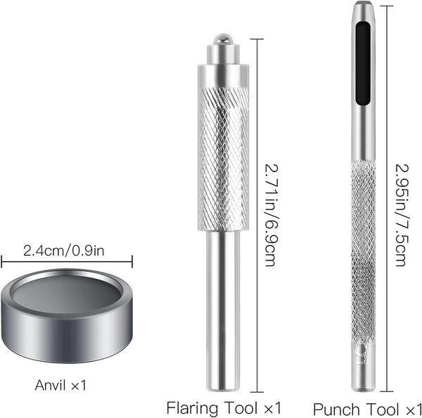72 Pieces 15MM Snap Fastener Kit Tool Snap Button kit Snaps for Leather Leather Snaps and Fasteners kit for Leather Marine Grade Stainless Steel
