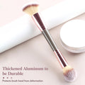 3PCS Double Ended Makeup Brush, round Top Brush for Blush, Slant Brush for Contour and Highlighter, Perfect For